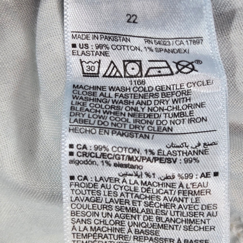 Old Navy Womens 22 Blue Distressed O.G. Straight High Rise Raw Hem Jeans - Picture 10 of 11